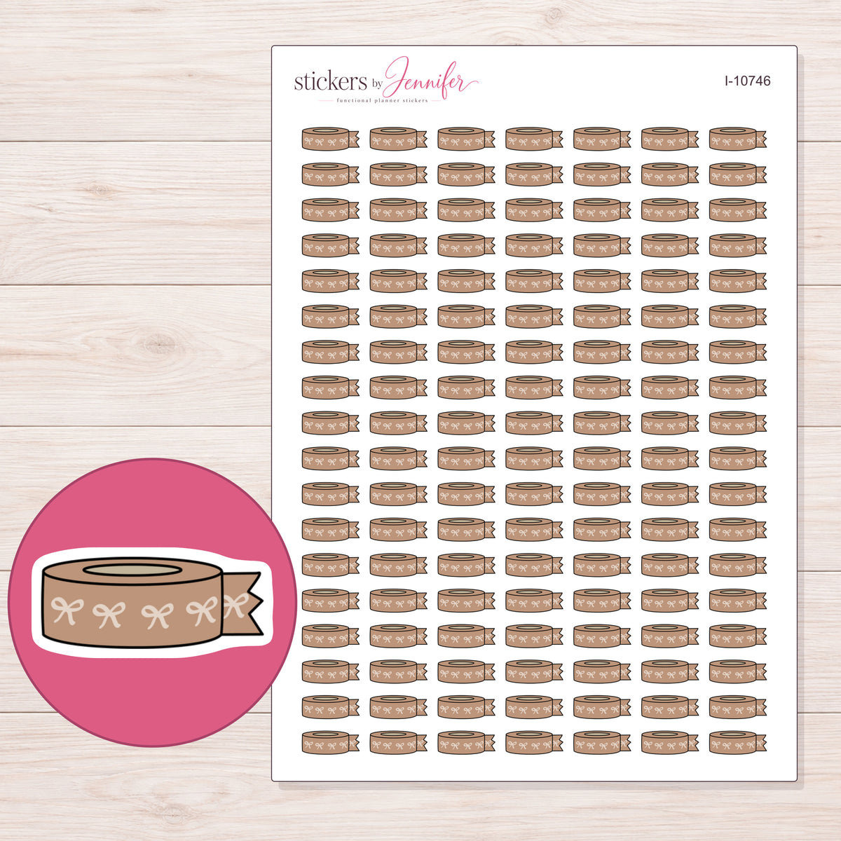 I-10746 planner sticker sheet with enlarged sticker detail