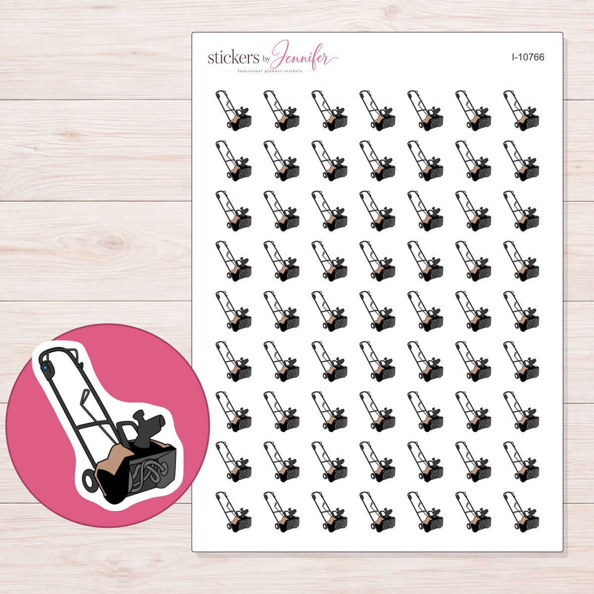 I-10766 planner sticker sheet with enlarged sticker detail