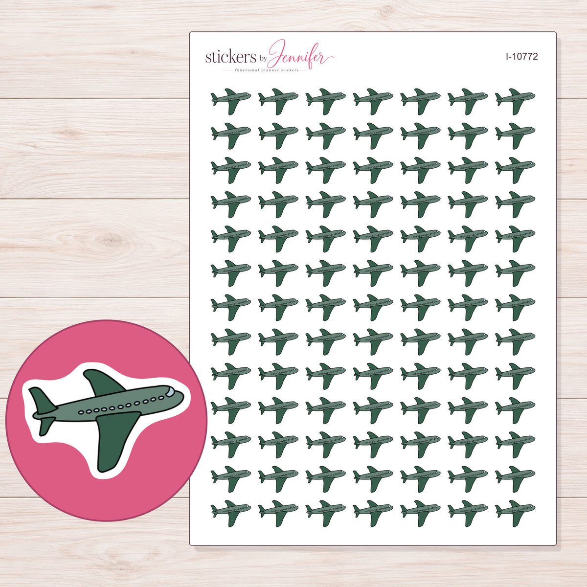 I-10772 planner sticker sheet with enlarged sticker detail