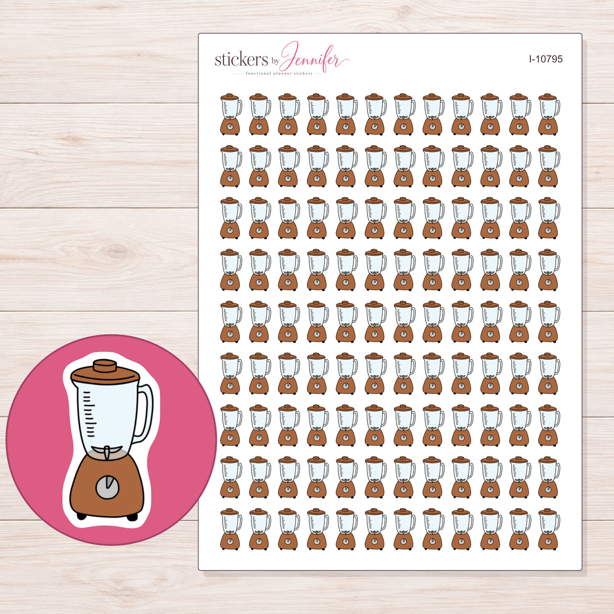 I-10795 planner sticker sheet with enlarged sticker detail