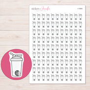 I-10800 planner sticker sheet with enlarged sticker detail