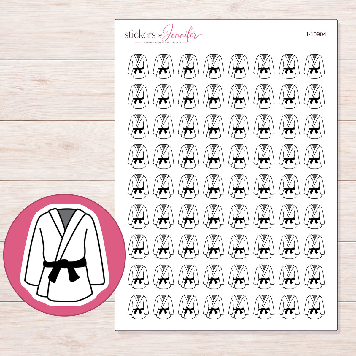 I-10904 planner sticker sheet with enlarged sticker detail