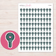 I-10906 planner sticker sheet with enlarged sticker detail