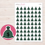 I-10928 planner sticker sheet with enlarged sticker detail