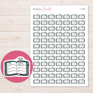 I-11004 planner sticker sheet with enlarged sticker detail