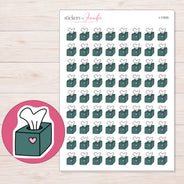 I-11005 planner sticker sheet with enlarged sticker detail