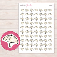 I-11014 planner sticker sheet with enlarged sticker detail