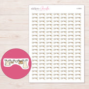 I-11031 planner sticker sheet with enlarged sticker detail