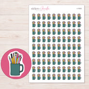 I-11033 planner sticker sheet with enlarged sticker detail