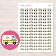 I-11047 planner sticker sheet with enlarged sticker detail