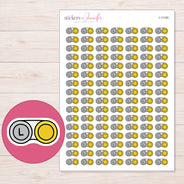 I-11100 planner sticker sheet with enlarged sticker detail