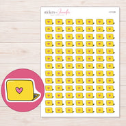 I-11129 planner sticker sheet with enlarged sticker detail