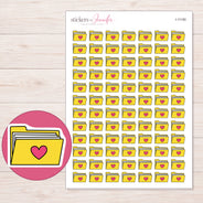 I-11150 planner sticker sheet with enlarged sticker detail