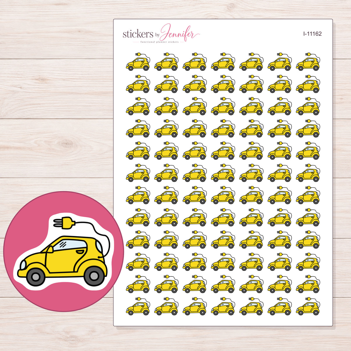 I-11162 planner sticker sheet with enlarged sticker detail