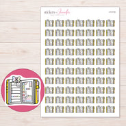 I-11172 planner sticker sheet with enlarged sticker detail