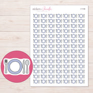 I-11196 planner sticker sheet with enlarged sticker detail