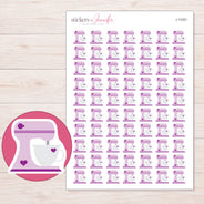 I-11201 planner sticker sheet with enlarged sticker detail