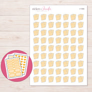 I-11262 planner sticker sheet with enlarged sticker detail