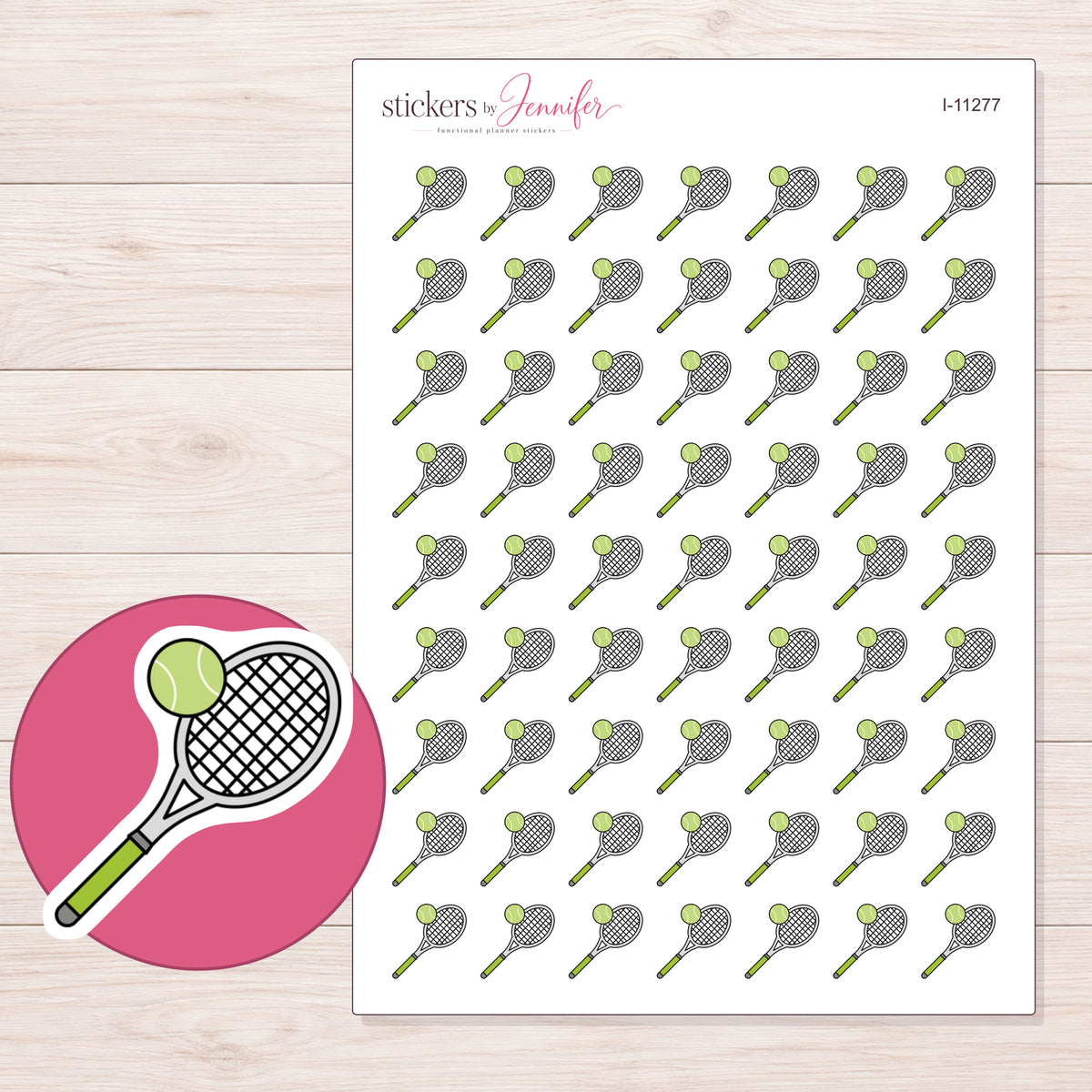 I-11277 planner sticker sheet with enlarged sticker detail