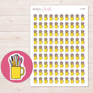I-11307 planner sticker sheet with enlarged sticker detail