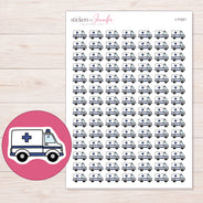 I-11321 planner sticker sheet with enlarged sticker detail