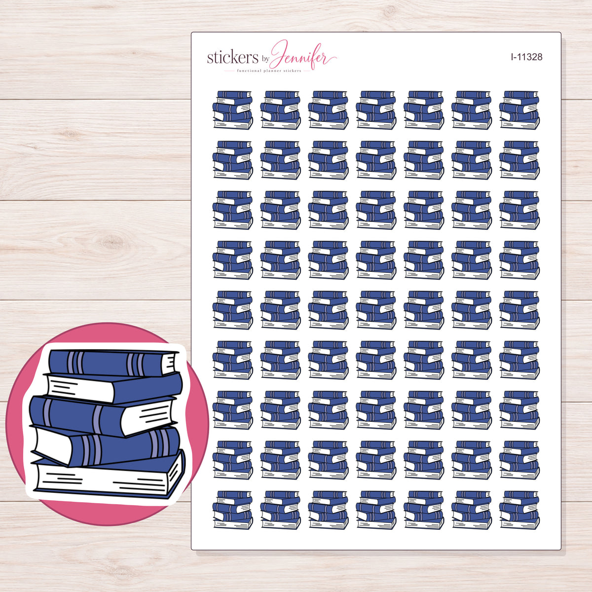 I-11328 planner sticker sheet with enlarged sticker detail