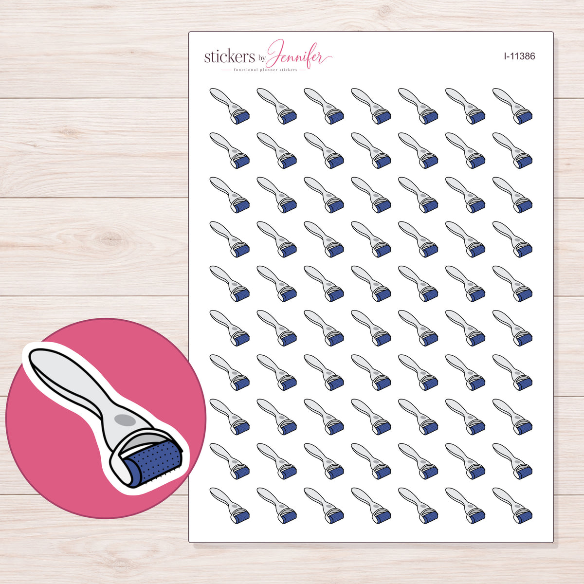 I-11386 planner sticker sheet with enlarged sticker detail