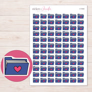 I-11424 planner sticker sheet with enlarged sticker detail