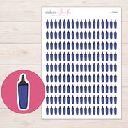I-11444 planner sticker sheet with enlarged sticker detail