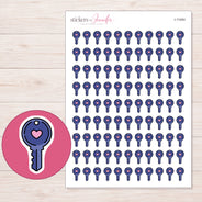 I-11454 planner sticker sheet with enlarged sticker detail
