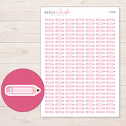 I-11490 planner sticker sheet with enlarged sticker detail