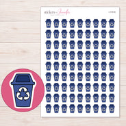 I-11516 planner sticker sheet with enlarged sticker detail