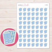 I-11536 planner sticker sheet with enlarged sticker detail
