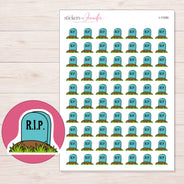I-11590 planner sticker sheet with enlarged sticker detail