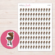 I-11600 planner sticker sheet with enlarged sticker detail