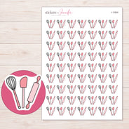 I-11604 planner sticker sheet with enlarged sticker detail