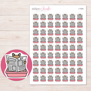 I-11636 planner sticker sheet with enlarged sticker detail