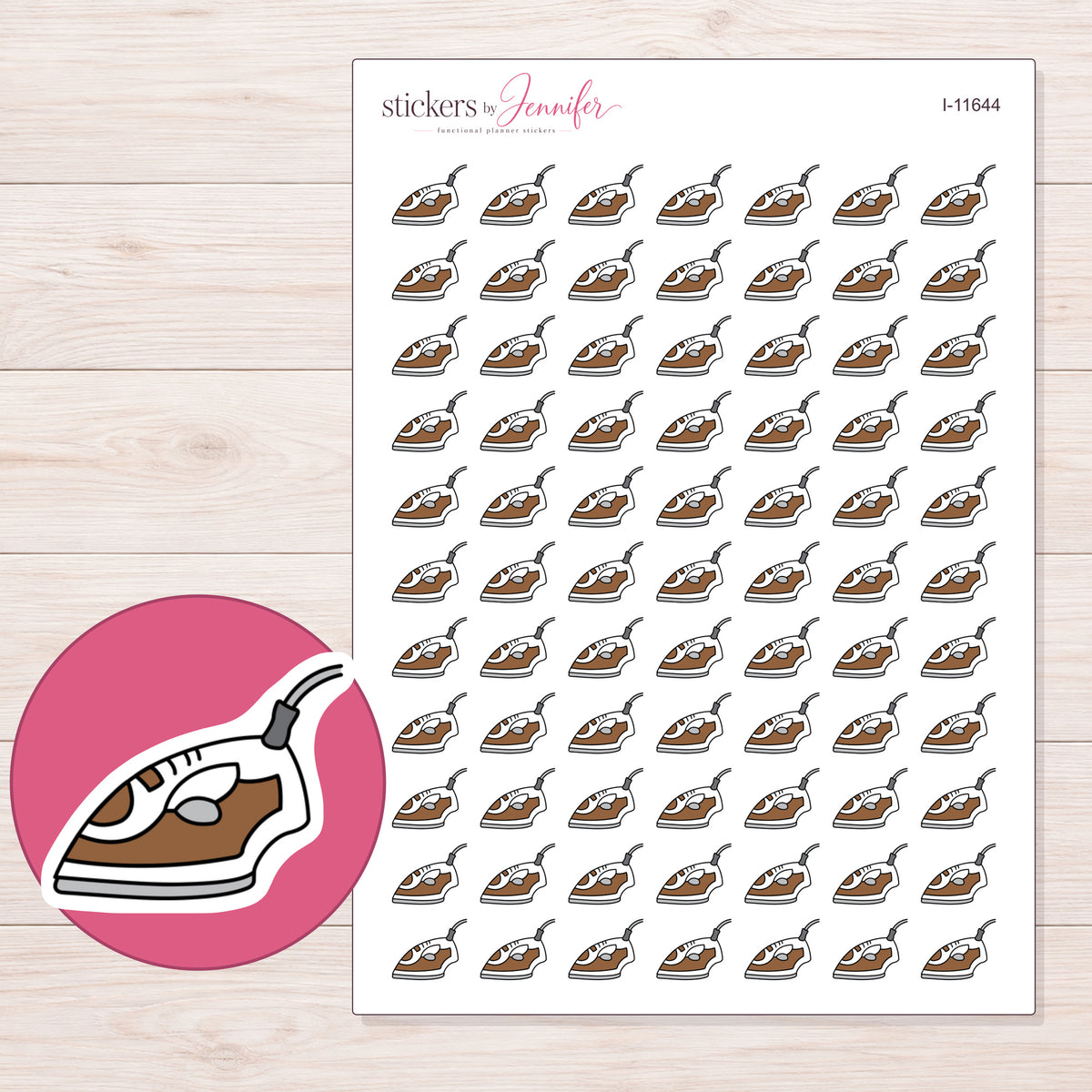 I-11644 planner sticker sheet with enlarged sticker detail