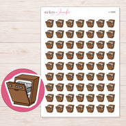 I-11665 planner sticker sheet with enlarged sticker detail