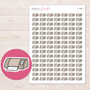 I-11685 planner sticker sheet with enlarged sticker detail