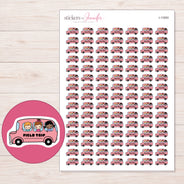 I-11693 planner sticker sheet with enlarged sticker detail