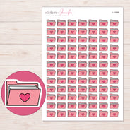 I-11698 planner sticker sheet with enlarged sticker detail