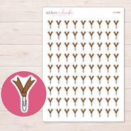 I-11755 planner sticker sheet with enlarged sticker detail