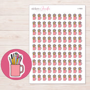 I-11853 planner sticker sheet with enlarged sticker detail