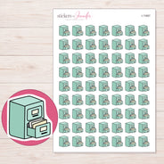 I-11867 planner sticker sheet with enlarged sticker detail