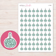 I-11880 planner sticker sheet with enlarged sticker detail