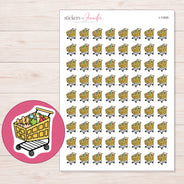 I-11905 planner sticker sheet with enlarged sticker detail