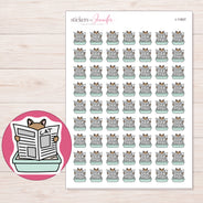 I-11907 planner sticker sheet with enlarged sticker detail