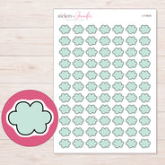 I-11916 planner sticker sheet with enlarged sticker detail