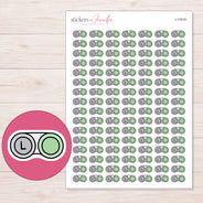 I-11919 planner sticker sheet with enlarged sticker detail